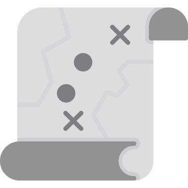 Karikatür balonunda izole edilmiş bir harita simgesi çizimi