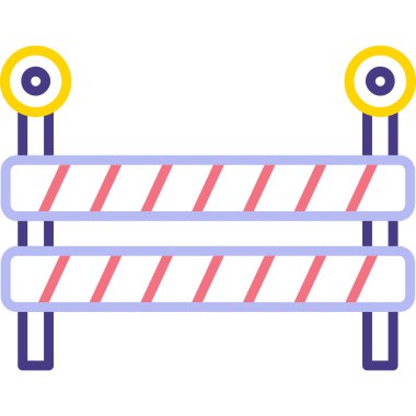 Çit. Web simgesi basit illüstrasyon