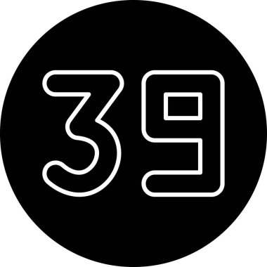 Bir 36 sayısının vektör illüstrasyonu