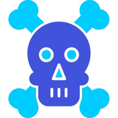 Kafatası. Web simgesi basit illüstrasyon