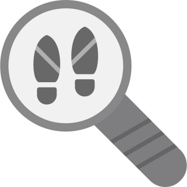 Ayakkabı izlerini gösteren büyüteç