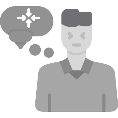 Baş simge vektör illüstrasyon tasarımlı konuşma balonu