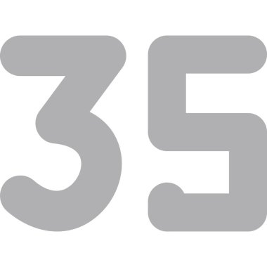 53 numaralı çizgi simgesi. Beyaz arkaplanda izole edilmiş vektör illüstrasyonu.