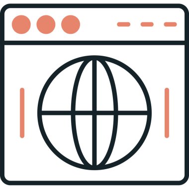 Tarayıcı tarayıcı simgesi ana hat biçiminde