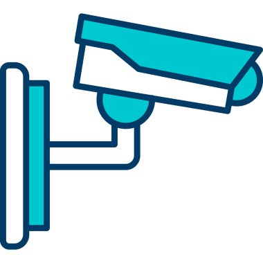 ccTV kamera simgesi, basit vektör illüstrasyon tasarımı