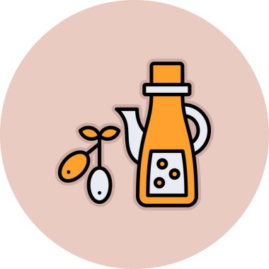 Bir fincan çay ve bir poşetin vektör çizimi