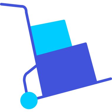 El arabası. Web simgesi basit illüstrasyon