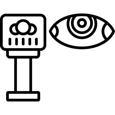 Kapalı devre kamera simgesi. beyaz arkaplanda izole edilmiş web tasarımı için cctv kamera vektör simgesi