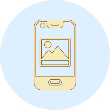 Modern telefon simgesinin vektör illüstrasyonu