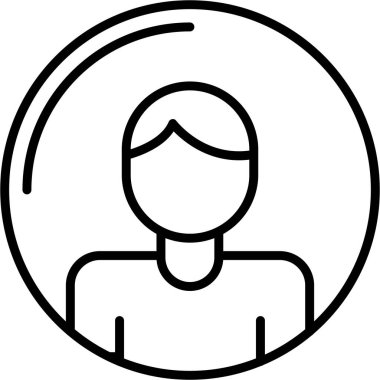 Adamım. Web simgesi basit illüstrasyon