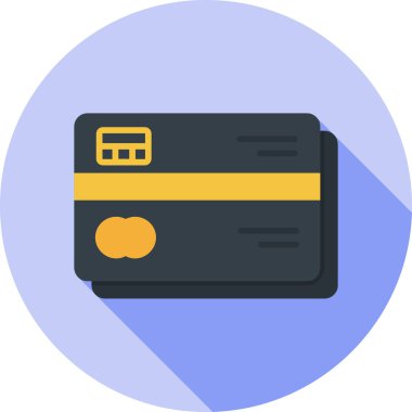 Kredi Kartı. Web simgesi basit illüstrasyon