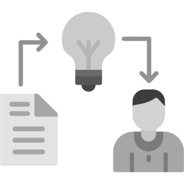 yaratıcı fikir simgesi, vektör illüstrasyonu