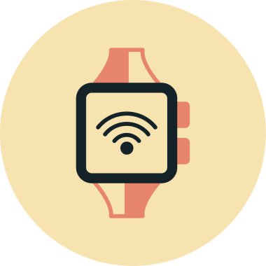 Moda biçimi izole edilmiş arkaplanda smartwatch simgesi
