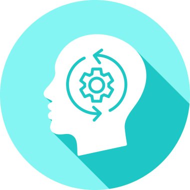 Moda Biçimli Beyin Simgesi İzole Arkaplan