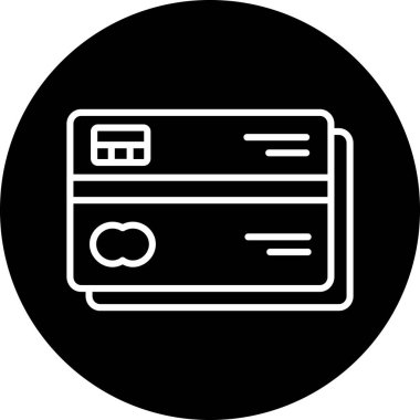 Kredi kartı ikonu vektör illüstrasyonu