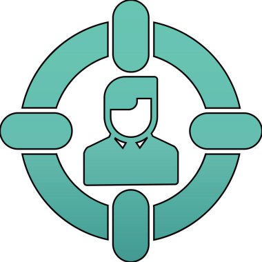 İş adamı simgesinin vektör illüstrasyonu