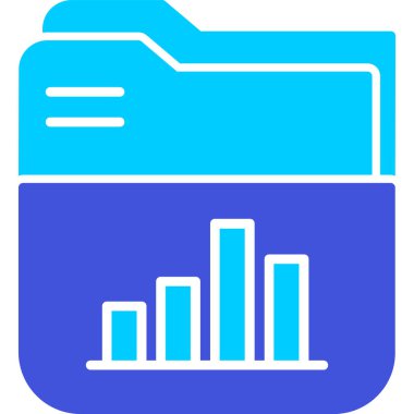 veri analizi düz vektör simgesi