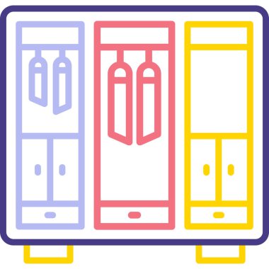 Kitaplık. Web simgesi basit illüstrasyon