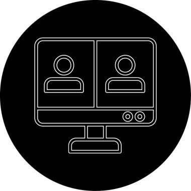 Bilgisayar simgesinin vektör illüstrasyonu