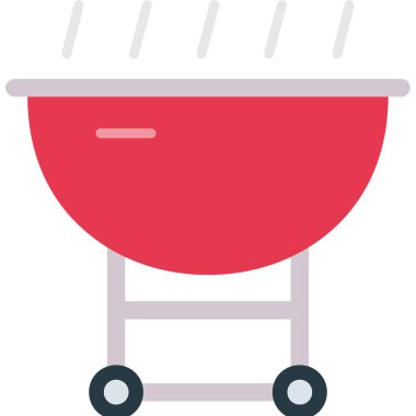 Kırmızı kova simgesinin vektör çizimi