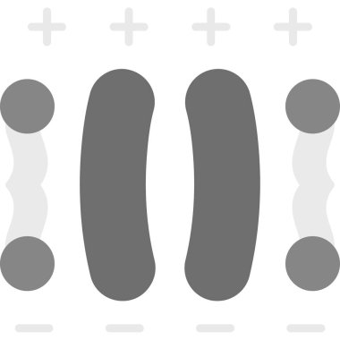 Modern b 'nin vektör illüstrasyonunda yiyecek ikonu yok