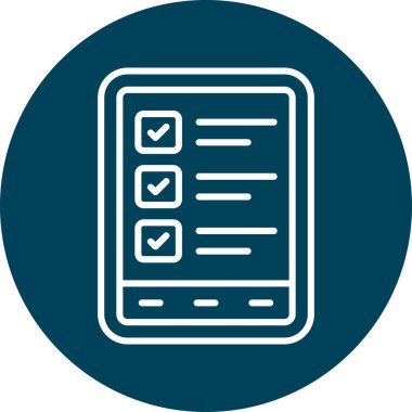 Kontrol listesi simgesi soyut arkaplanda izole edildi