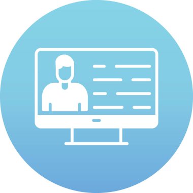 Bilgisayar. Web simgesi basit illüstrasyon