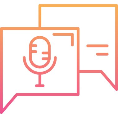 mikrofon simgesi vektör illüstrasyonu