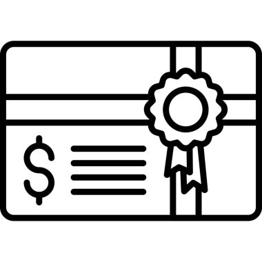 Sertifika ikonu vektör illüstrasyonu