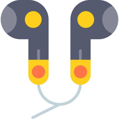 Kulak tıkacı simgesi düz biçimli