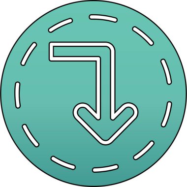 Yön. Web simgesi basit illüstrasyon