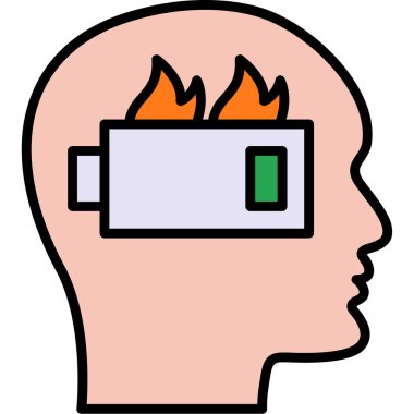 Beyni olan bir adamın vektör çizimi