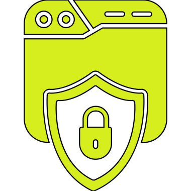 güvenlik simgesi vektör illüstrasyonu