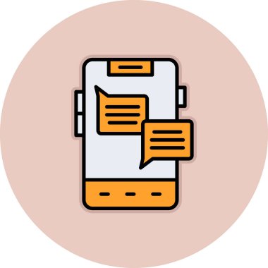 Sohbet simgesi vektör illüstrasyonu