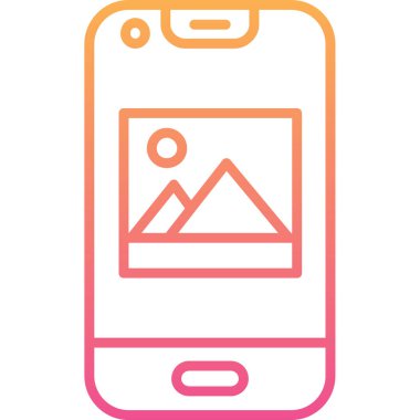 cep telefonu simgesi vektör çizimi