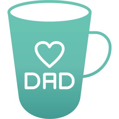 Kalbi olan bir kupa süt. vektör illüstrasyonu