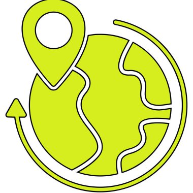 Küresel simge vektör illüstrasyonu