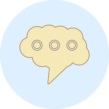 Bir beyin simgesinin vektör çizimi