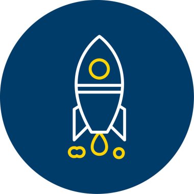 roket ikonu vektör illüstrasyonu