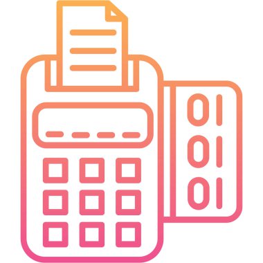 Hesap makinesi. Web simgesi basit illüstrasyon