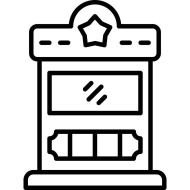 Bilet. Web simgesi basit illüstrasyon