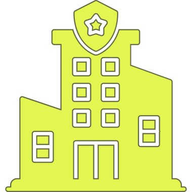 Bina simgesi. vektör illüstrasyonu.