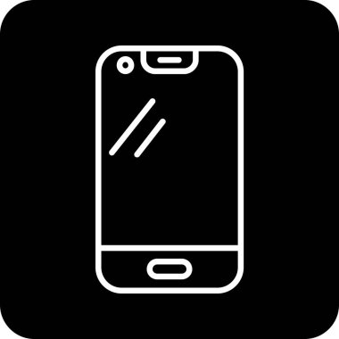 Cep telefonu. Web simgesi basit illüstrasyon