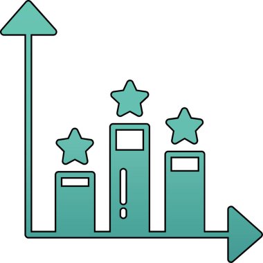 grafik işletme büyümesi simgesi doldurulmuş ana hatlar biçiminde