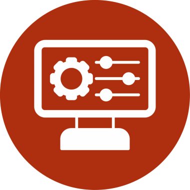 Seo simgesinin vektör illüstrasyonu, ayarlar simgesi,