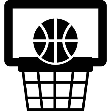 Basketbol sepeti vektör simgesi tasarımı