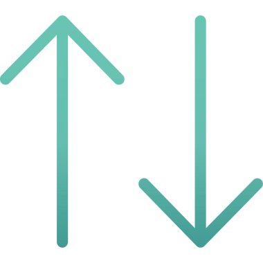 Oklar ana hatlar biçiminde simge aşağı