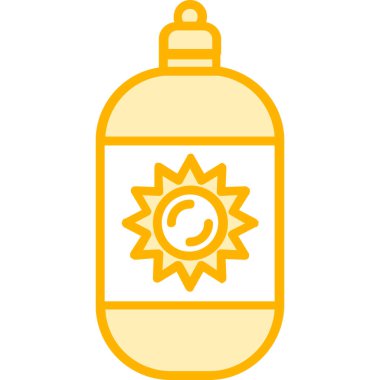 Güneş kremi. Web simgesi basit illüstrasyon