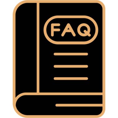 Faq vektör simgesi modern basit tasarım