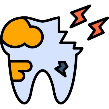 Diş simgesi, vektör illüstrasyonu
